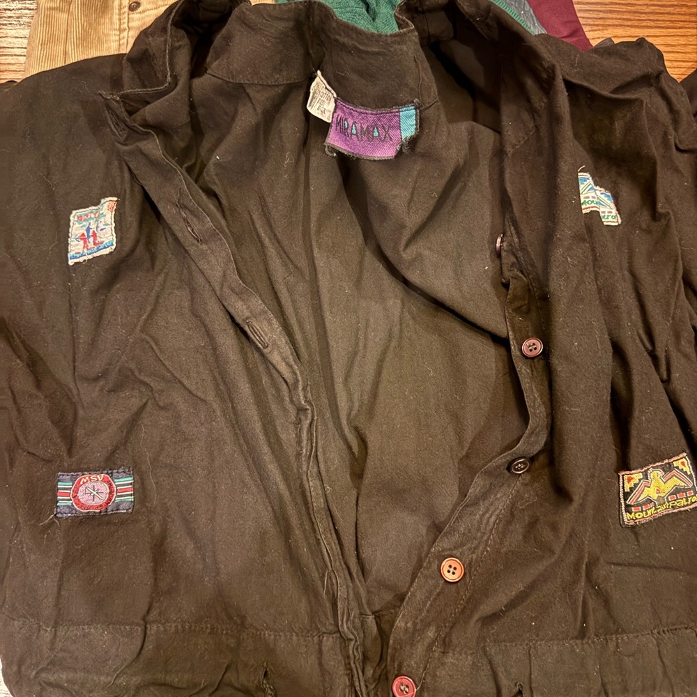 Black Jumpsuit with Colorful Patches